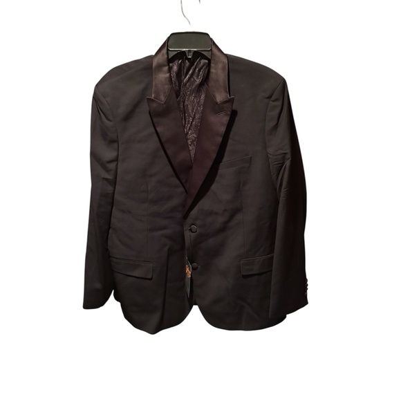 Johnny Bigg Elvis Tuxedo Suit Jacket in Black Size 46 NWT - Picture 1 of 7